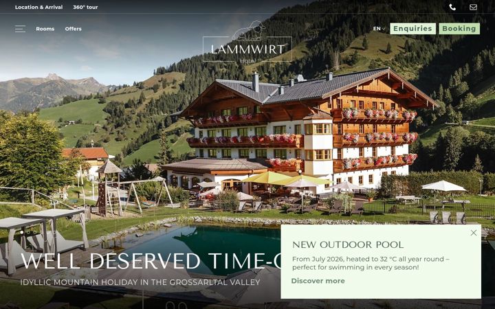 Screenshot of lammwirt.at