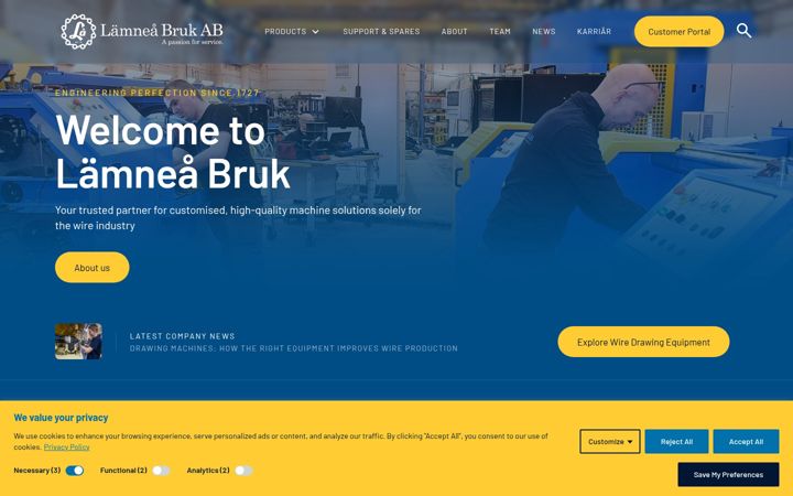 Screenshot of lamnea.com
