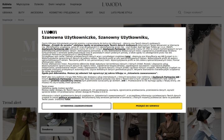 Screenshot of lamoda.pl