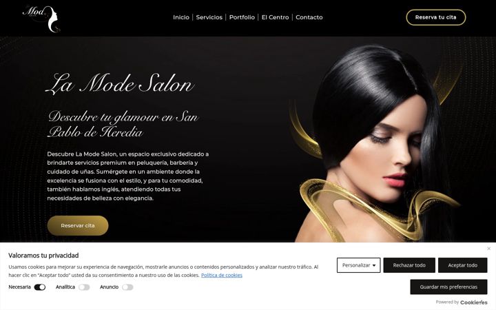 Screenshot of lamodesaloncr.com