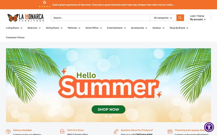Screenshot of lamonarcafurniture.com