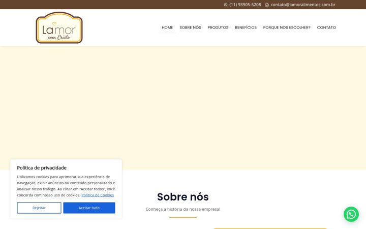 Screenshot of lamoralimentos.com.br