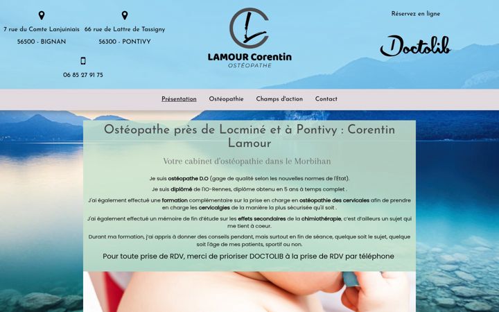 Screenshot of lamourcorentinosteopathedo.fr