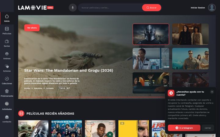 Screenshot of lamovie.org