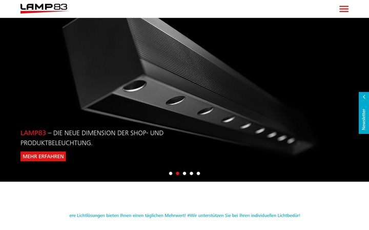 Screenshot of lamp83.de