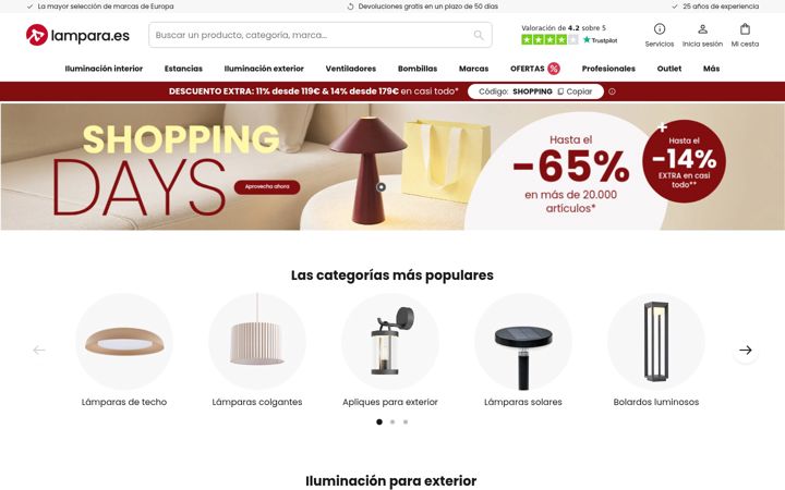 Screenshot of lampara.es