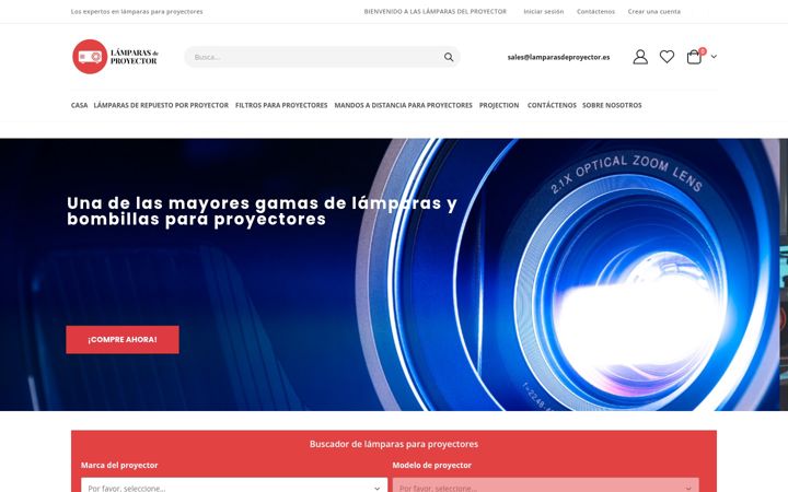 Screenshot of lamparasdeproyector.es