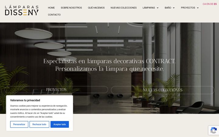 Screenshot of lamparasdisseny.com