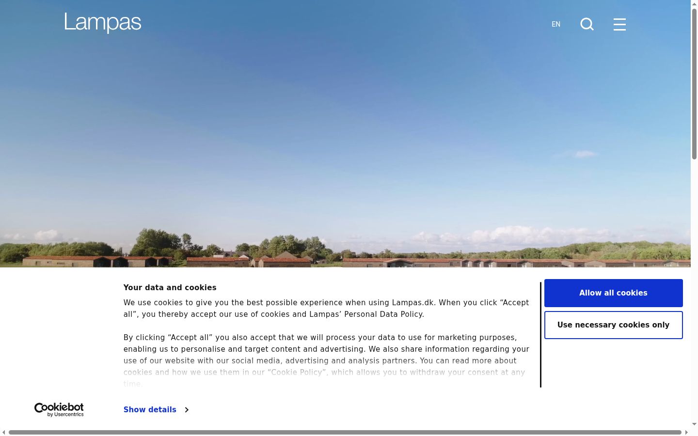 Screenshot of the consent banner shown before any interaction