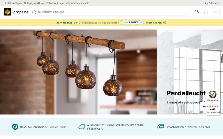 Screenshot of lampe.de