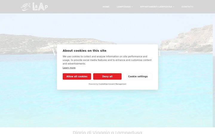 Screenshot of lampedusaappartamenti.com