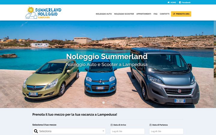 Kuvakaappaus sivustosta lampedusaauto.it