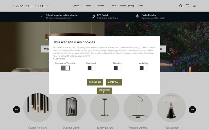 Screenshot of lampefeber.com