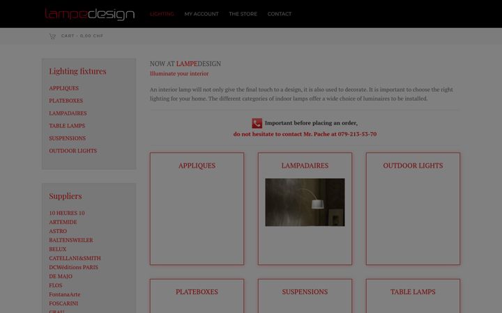 Screenshot of lampeled.ch