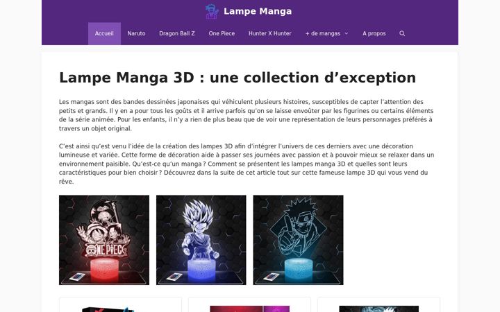 Screenshot of lampemanga.com