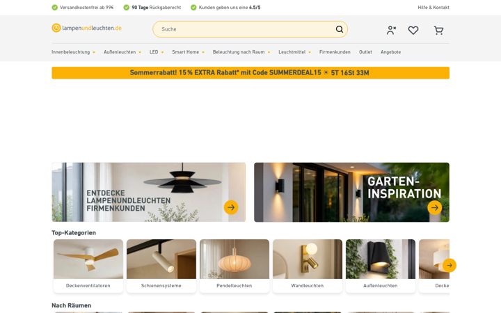Screenshot of lampenundleuchten.de