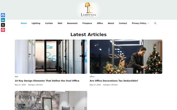 Screenshot of lampenza.com