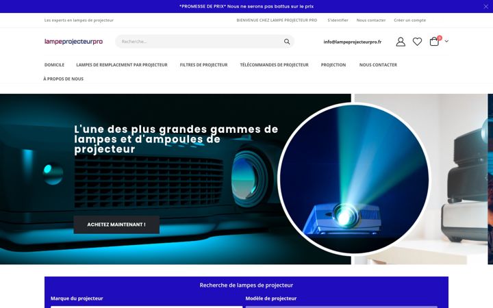 Screenshot of lampeprojecteurpro.fr