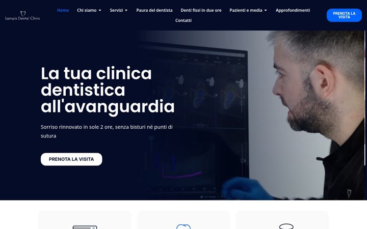 Screenshot του lampisdentalclinic.it