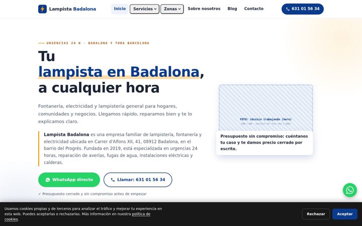 Screenshot of lampistabadalona.es