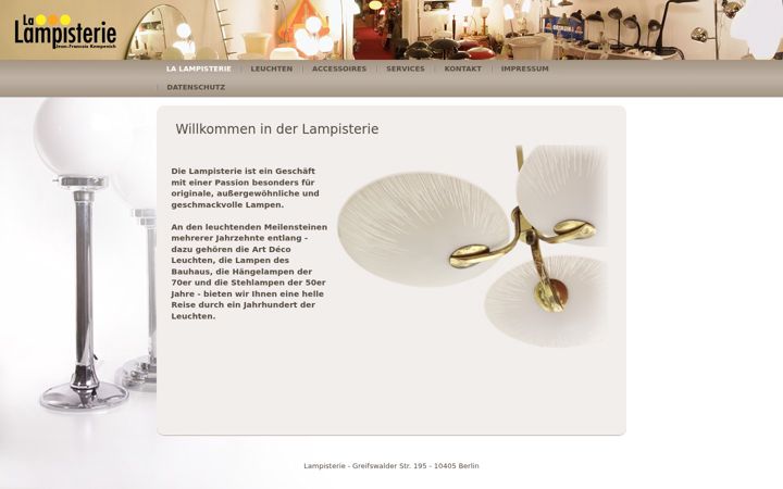 Screenshot of lampisterie-berlin.de