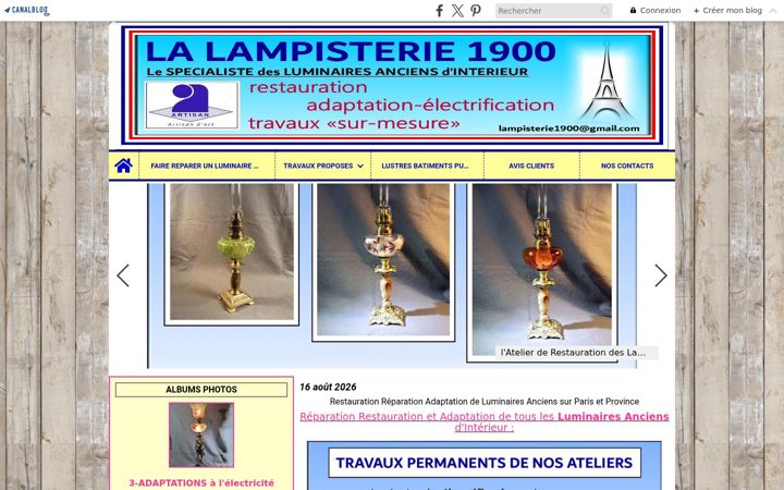 Screenshot of lampisterie1900.com