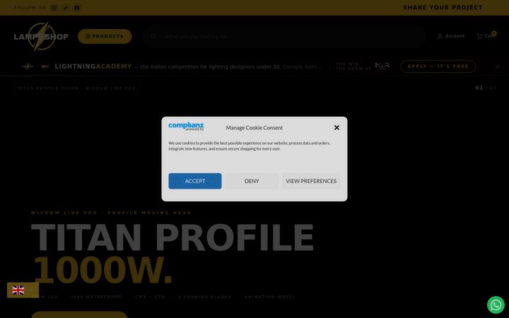 Screenshot of lamposhop.com