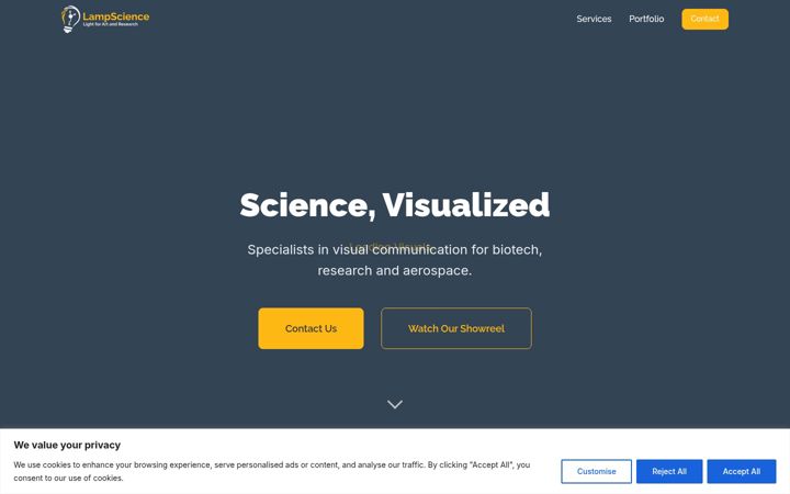 Screenshot of lampscience.com