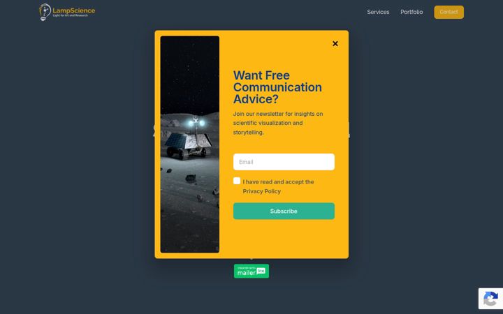 Screenshot of lampscience.net