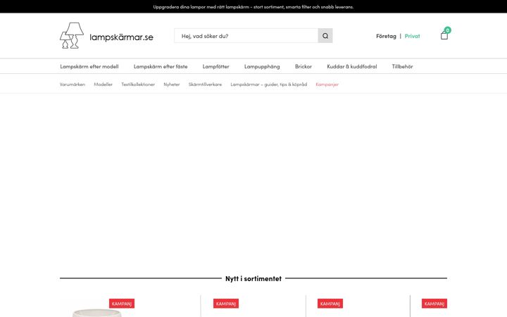Skærmbillede af lampskarmar.se