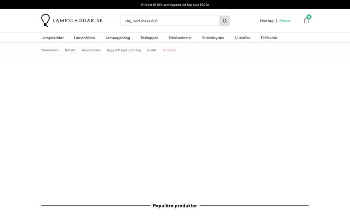 Screenshot of lampsladdar.se