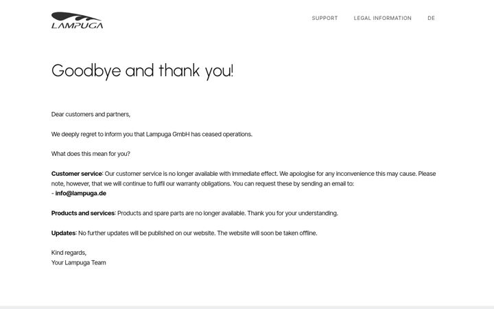 Screenshot of lampuga.com