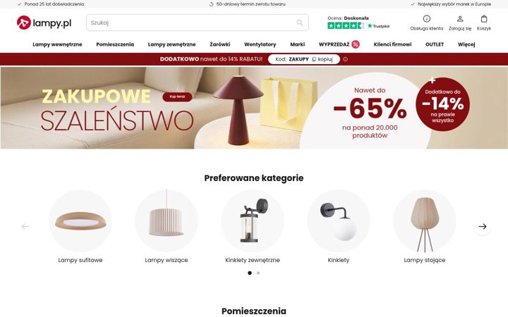 Screenshot of lampy.pl