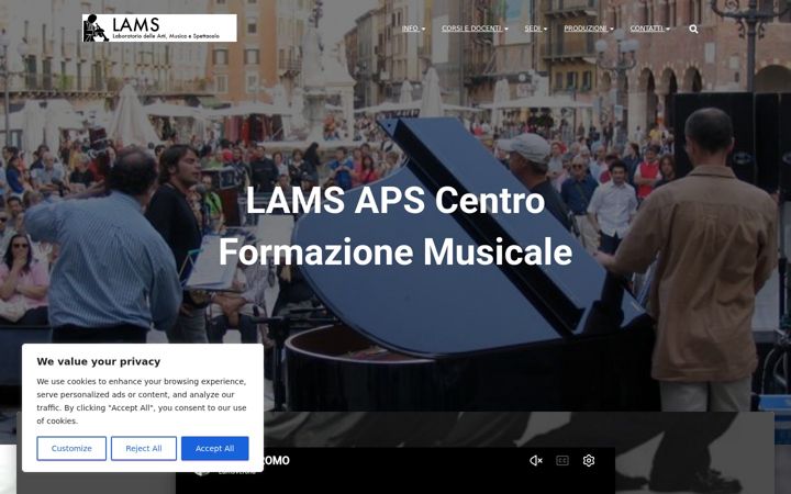 Screenshot of lams.it
