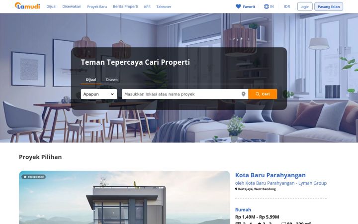 Screenshot of lamudi.co.id