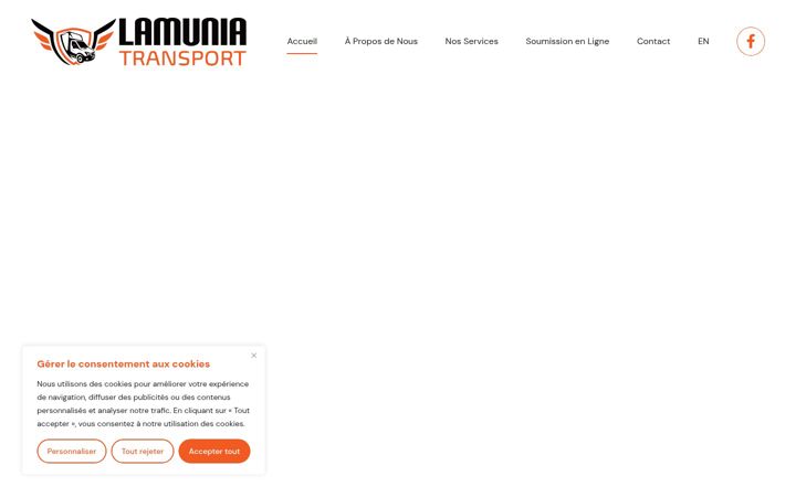 Screenshot of lamuniatransport.ca