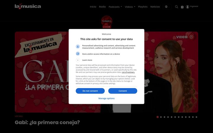 Screenshot of lamusica.com