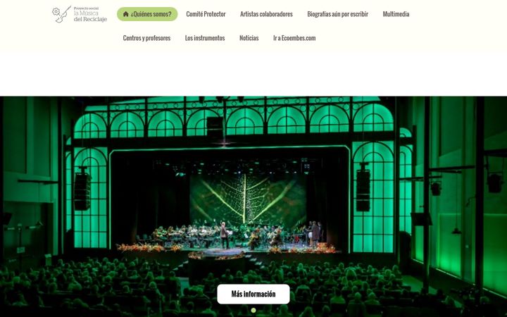 Skærmbillede af lamusicadelreciclaje.com
