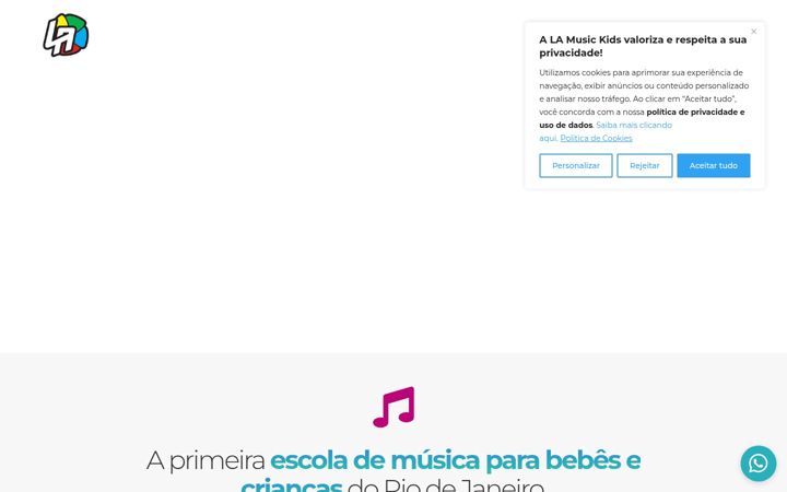 Screenshot of lamusickids.com.br