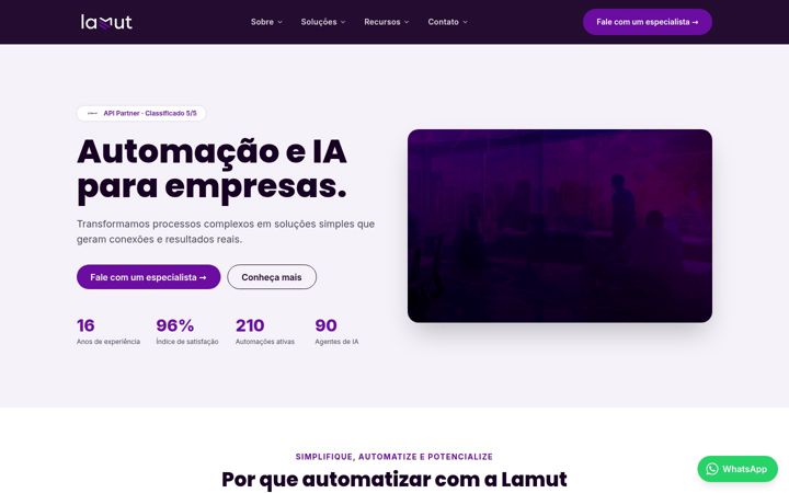 Screenshot of lamut.com.br