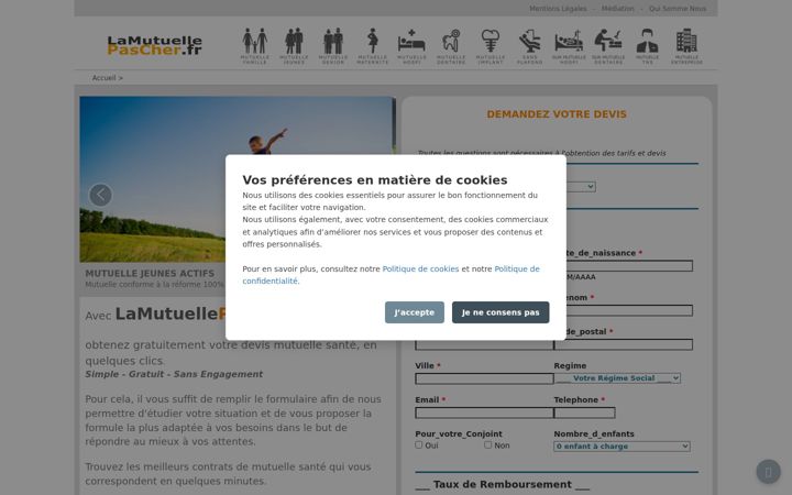 Screenshot of lamutuellepascher.fr