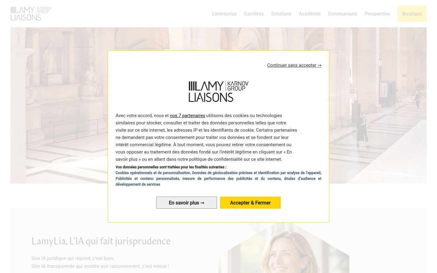 Screenshot tal-banner tal-kunsens muri qabel kwalunkwe interazzjoni