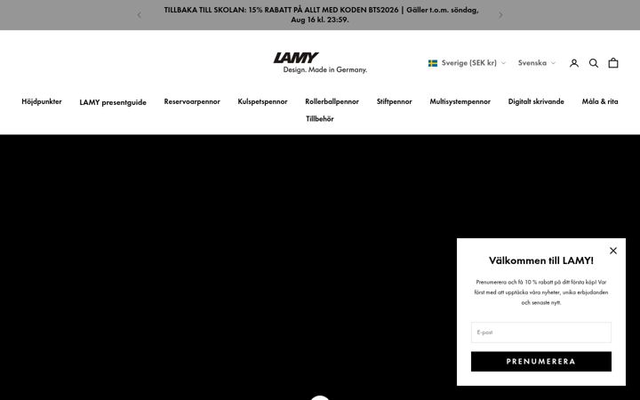 Screenshot of lamyshop.se