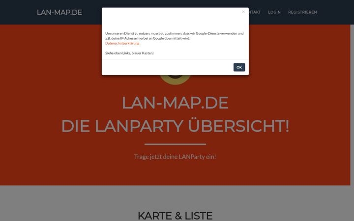 Screenshot of lan-map.de