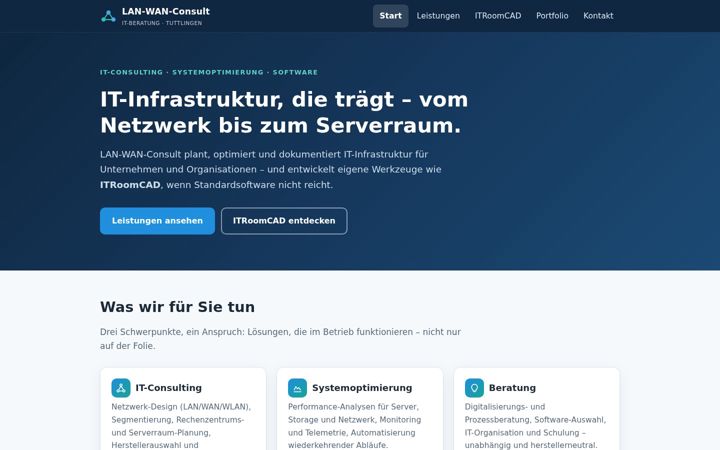 Screenshot of lan-wan-consult.de