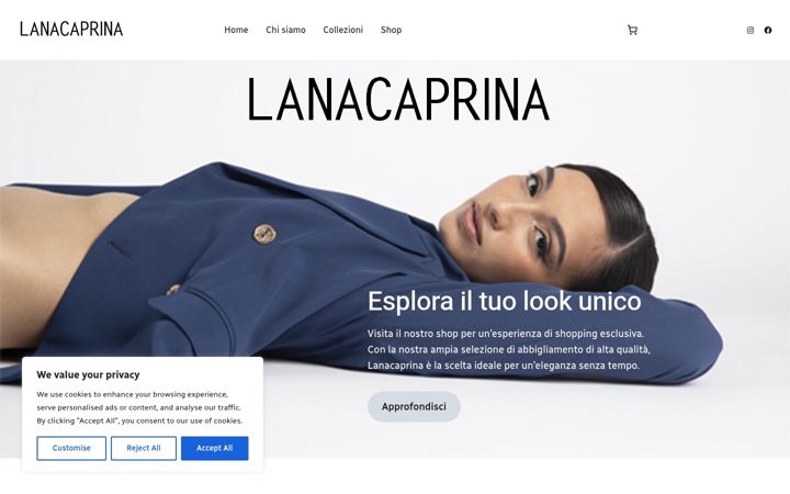 Screenshot of lanacaprina.it