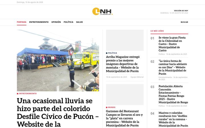 Screenshot of lanacionhoy.cl