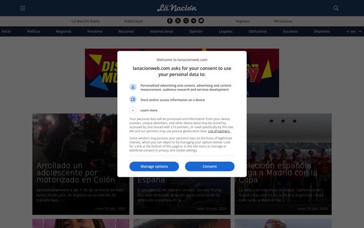 Screenshot of lanacionweb.com