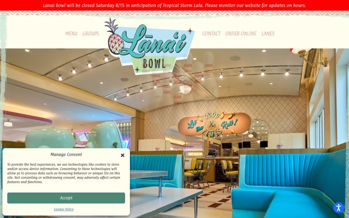 Screenshot of lanaibowl.com