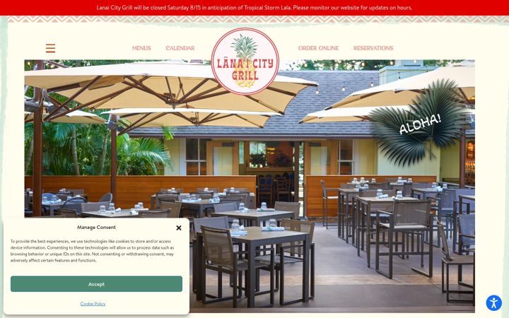 Screenshot of lanaicitybarandgrill.com